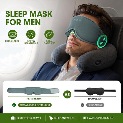 Sleep Mask with Bluetooth 5.4 Headphones, Removable 3D Eye Cups, Timing Sleeping Headphones for Side Sleepers, Wireless Music Eye Mask Speakers for Men, Women, Tech Gifts, Pink