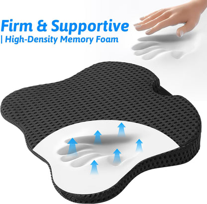 Wedge Car Seat Cushion for Better Visibility & Sciatica Pain Relief