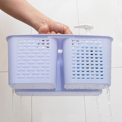 Tiawudi Portable Shower Caddy, Caddy Organizer with Handle, Plastic Shower Basket Hold Soap, Shampoo, Hair Supplies and Beauty Products, Cleaning Supplies Organizer for Home, Dorm, Shelf and Cabinet