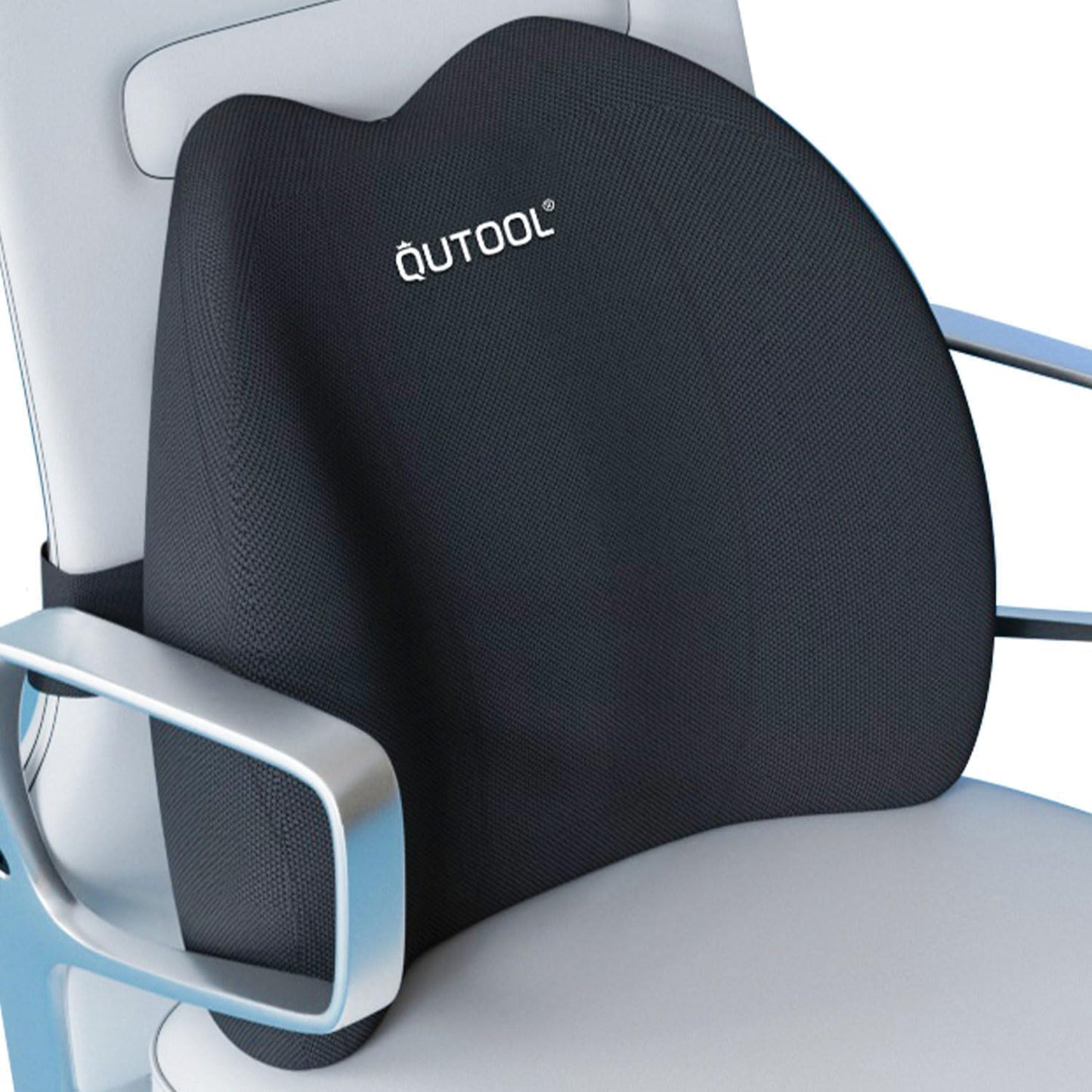 QUTOOL Lumbar Support for Office Chair Pressure Relief Improve Posture | Ergonomic Lower Back Support Pillow with Adjustable Straps,High-Density Memory Foam,Washable Cover,Long Sitting Comfort