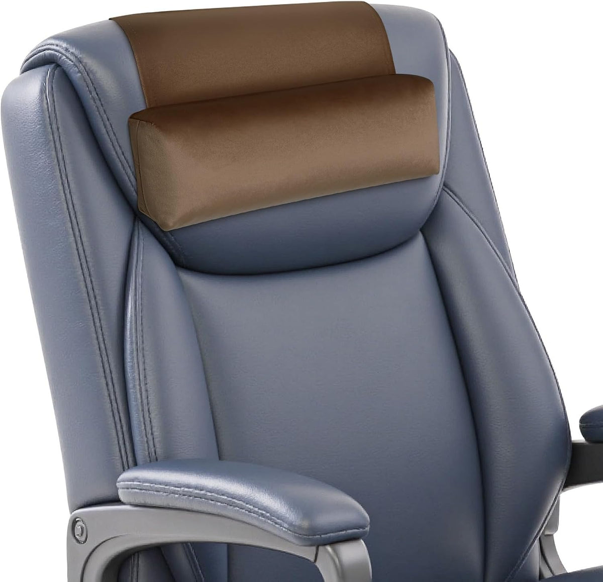 WdFour Velvet Neck & Head Pillow for Recliner Chair, Small Ergonomic Cervical Support Pillow for Home, Office and Travel, Non-Slip Cushion for Tension Relief & Shoulder Comfort (Chocolate)