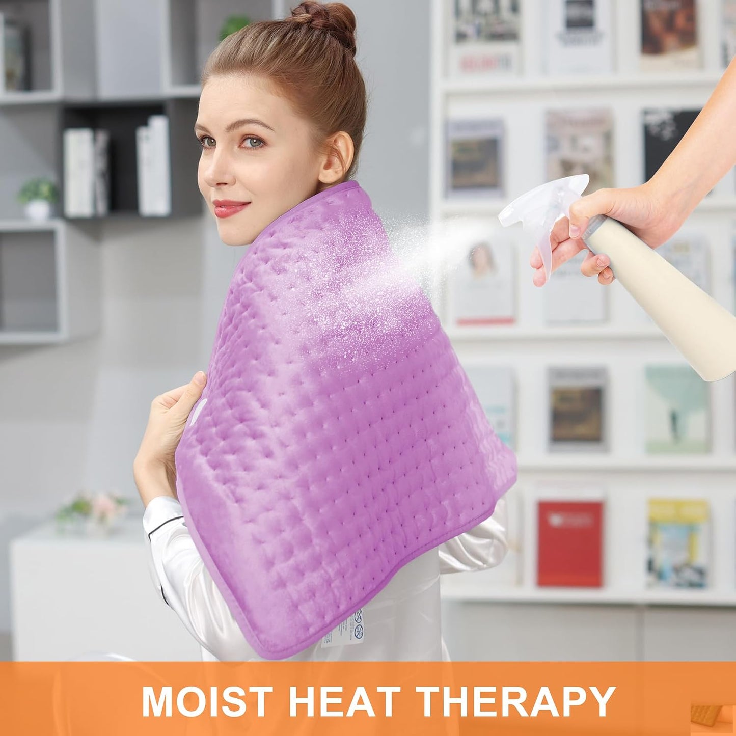 Heating Pad,Heated Blanket,Heating Pad for Back Neck,Grey,24x12 Inch | Electric Heating Pad,Dry/Moist Heat Heating Pads,Heating Pads for Shoulder,Abdomen,Heat Pad for Women Men,Birthday Gift