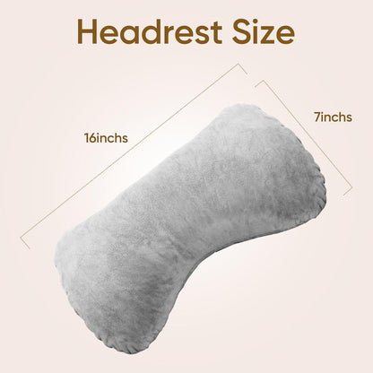 OAISZ Reading Pillow for Sitting in Bed with Shredded Memory Foam, Grey | 19-Inch Back Pillow for Sitting Up in Bed, Extended Arms, Side Pockets, Supportive Adjustable Pillow Removable Washable Cover