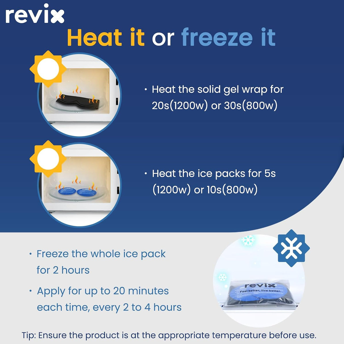 REVIX 30-Min Wisdom Teeth Ice Pack Head Wrap with 3-Layer Gel Cooling