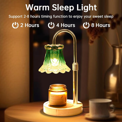 Fragrance Candle Warmer Lamp with 2 Bulbs Electric Candle Warmer with Timer & Dimmer for Home Decor