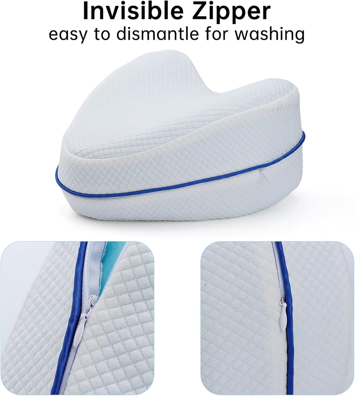 Zippered Pillow Cover Compatible with Contour Legacy Knee Pillow
