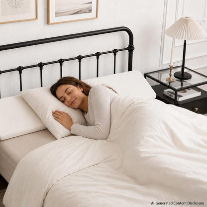 Twin Bed Wedge Pillow for Headboard Gap/Bed Gap Filler Black | Long Triangle Corner Pillows with Pockets,Dense Foam,Pillow Prevents Stuff Drops, Between Twin Mattress and Frames Home Decor