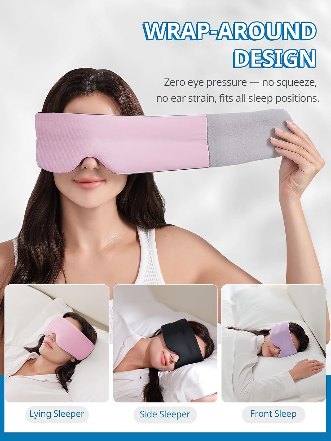 SARISUN Sleep Mask Dual-Side Blackout Eye Masks for Sleeping Men&Women