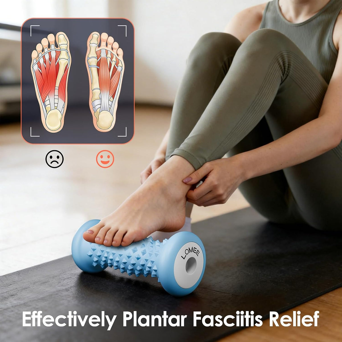 Foot Roller Massager for Plantar Fasciitis, Foot Arch and Heel Pain Relief