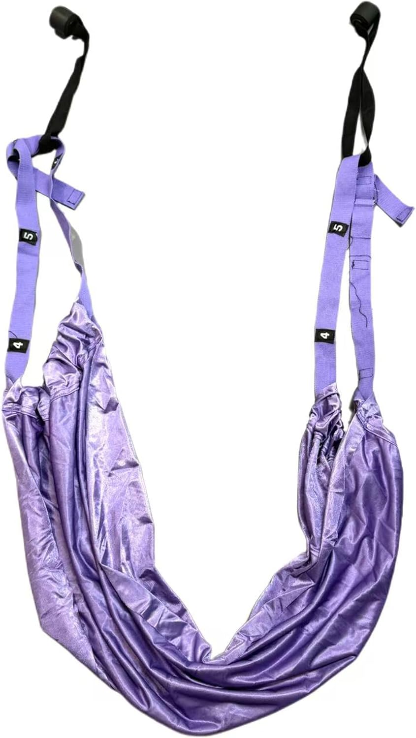 Door Swing Yoga Silk Yoga Strap for Home Aerial Flexibility Training | Soft silky fabric, door mounted design, full body stretch, aerial yoga workout for adults & dancers