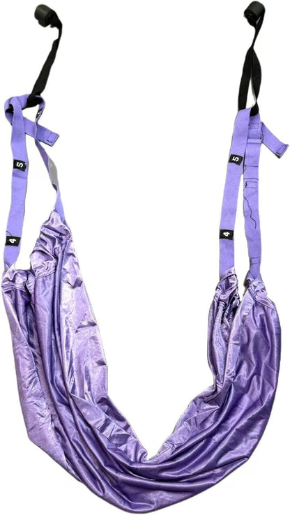 Door Swing Yoga Silk Yoga Strap for Home Aerial Flexibility Training | Soft silky fabric, door mounted design, full body stretch, aerial yoga workout for adults & dancers
