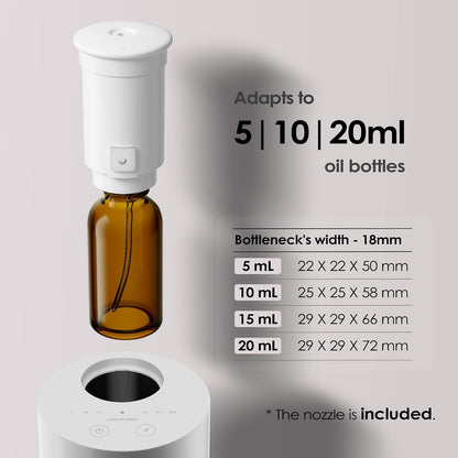 Airversa AN6 Waterless Diffuser for Essential Oil for Home, Room, Black