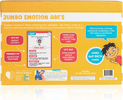 Open The Joy Jumbo Calming Cards, SEL Mindfulness Cards for Kids 3+