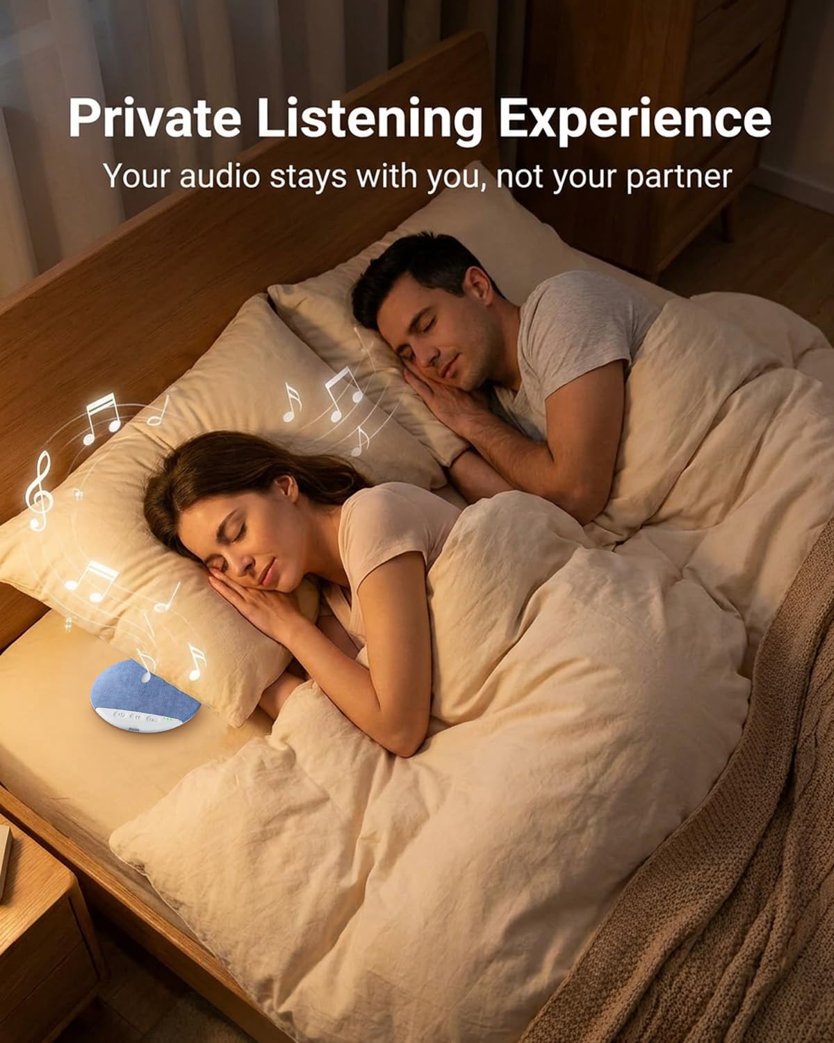 Under Pillow Speaker for Sleeping, Bluetooth Sleep Speaker with Portable Bluetooth Speakers and Timer, Headphone-Free Mini Sound Speaker for Side Sleepers (Gray)
