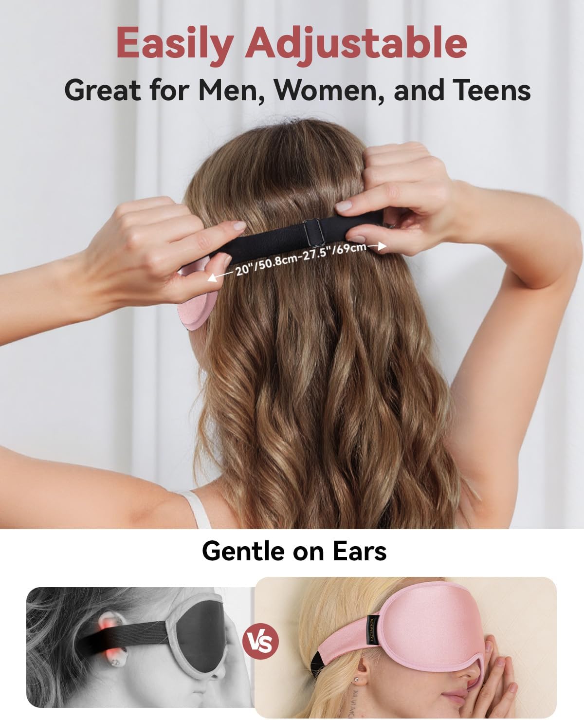 FACEMOON 3D Blackout Weighted Sleep Mask, Airplane Travel & Nurse Essential