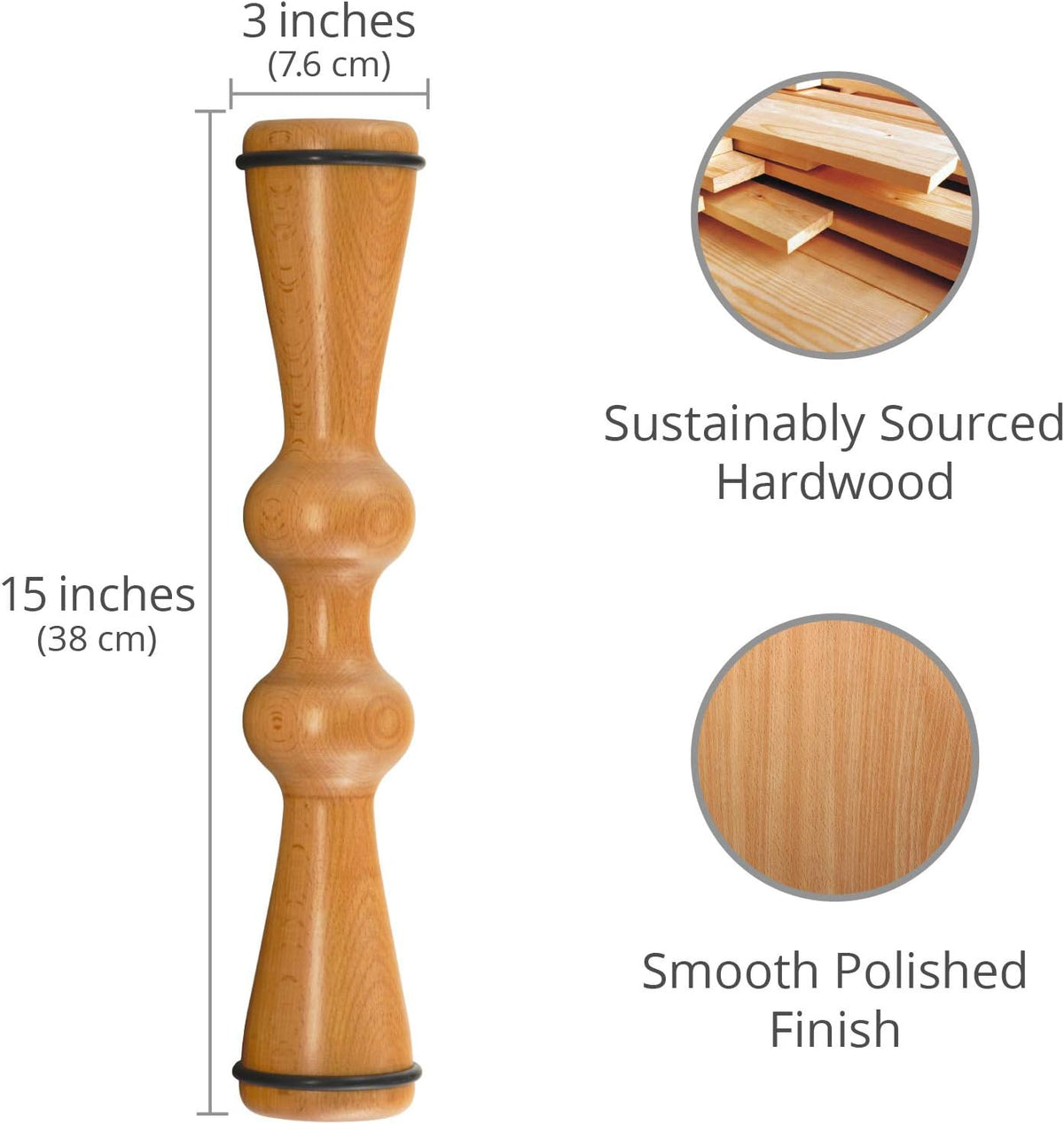 Body Back Wooden Back Roller Back Cracker for Pain Relief & Muscle Recovery