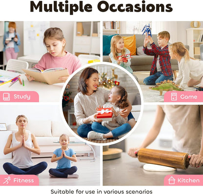 Visual Timer for Kids 60-Minute Countdown Timer with Optional Alarm, Focus Tool for ADHD & Autism, Time Management for Homework, Chores, Office, Kitchen, Teaching & Study Routines (Purple)