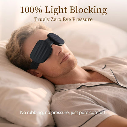CLOZIA Sleep Mask for Men Women, Adjustable Sleeping Eye Mask, Blocking Eye Masks for Sleep, Soft Comfortable for Travel & Shift Work,Black