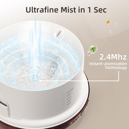 ASAKUKI Essential Oil Diffuser for Home, 500ML Aromatherapy Diffuser Humidifier with Remote Control, 7 Color LED Lights, Quiet Cool Mist Diffuser for Bedroom, Living Room, Office (White)
