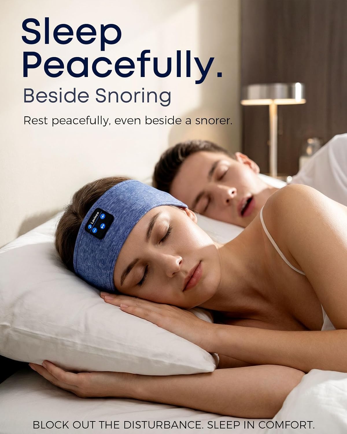 Sleep Headphones Headband, Bluetooth 5.4 Sleeping Headphones for Side Sleepers, Wireless Headband Headphones with Ultra-Thin Stereo Speakers for Sports, Workout, Travel, Meditation