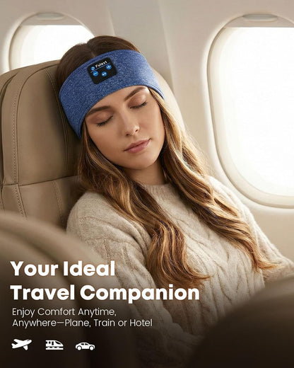 Sleep Headphones Bluetooth 5.4 Headband, Wireless Sleep Headphones with Ultra-Thin HD Stereo Speakers for Side Sleepers, Sweatproof Sports Headband for Workout Yoga Running Cool Gadget Unique Gifts