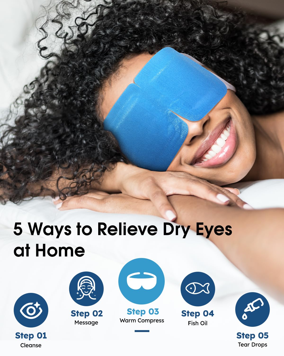 16 Packs Steam Eye Masks for Dry Eyes, Self Heating Warm Compress Unscented