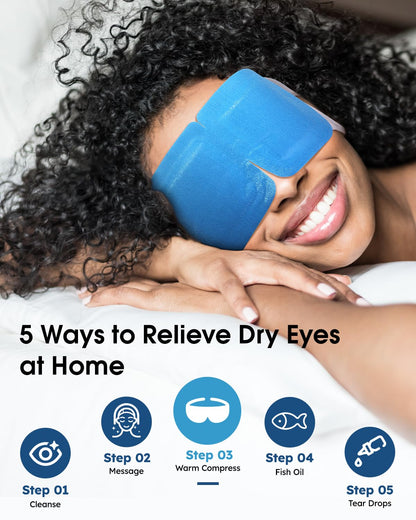 16 Packs Steam Eye Masks for Dry Eyes, Self Heating Warm Compress Unscented
