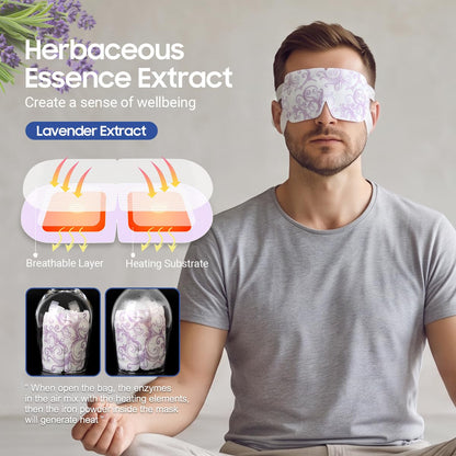 16 Packs Steam Eye Masks for Dry Eyes, Self Heating Warm Compress Unscented