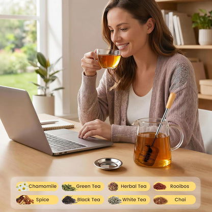 ZPUFAW 2Packs of Tea Infuser for Loose Leaf Tea, Long Handle 18/8 Stainless Steel Tea Scoop Infuser Fine Mesh Tea Strainers Tea Steeper