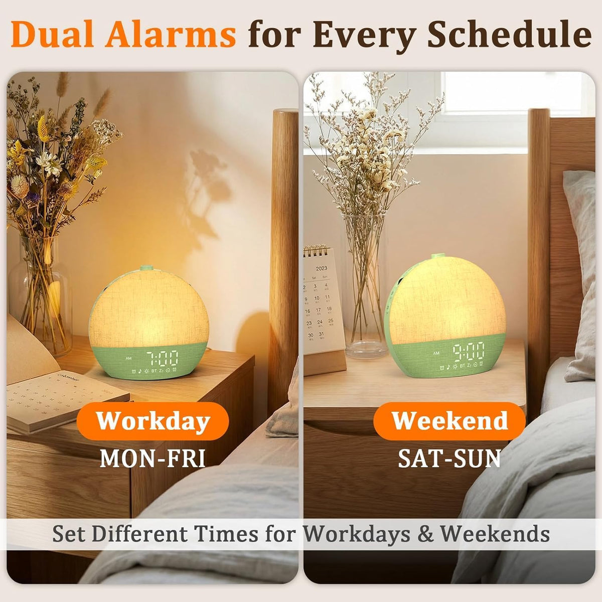 Sunrise Alarm Clock with Sound Machine - Natural Wake-Up Gradual Light