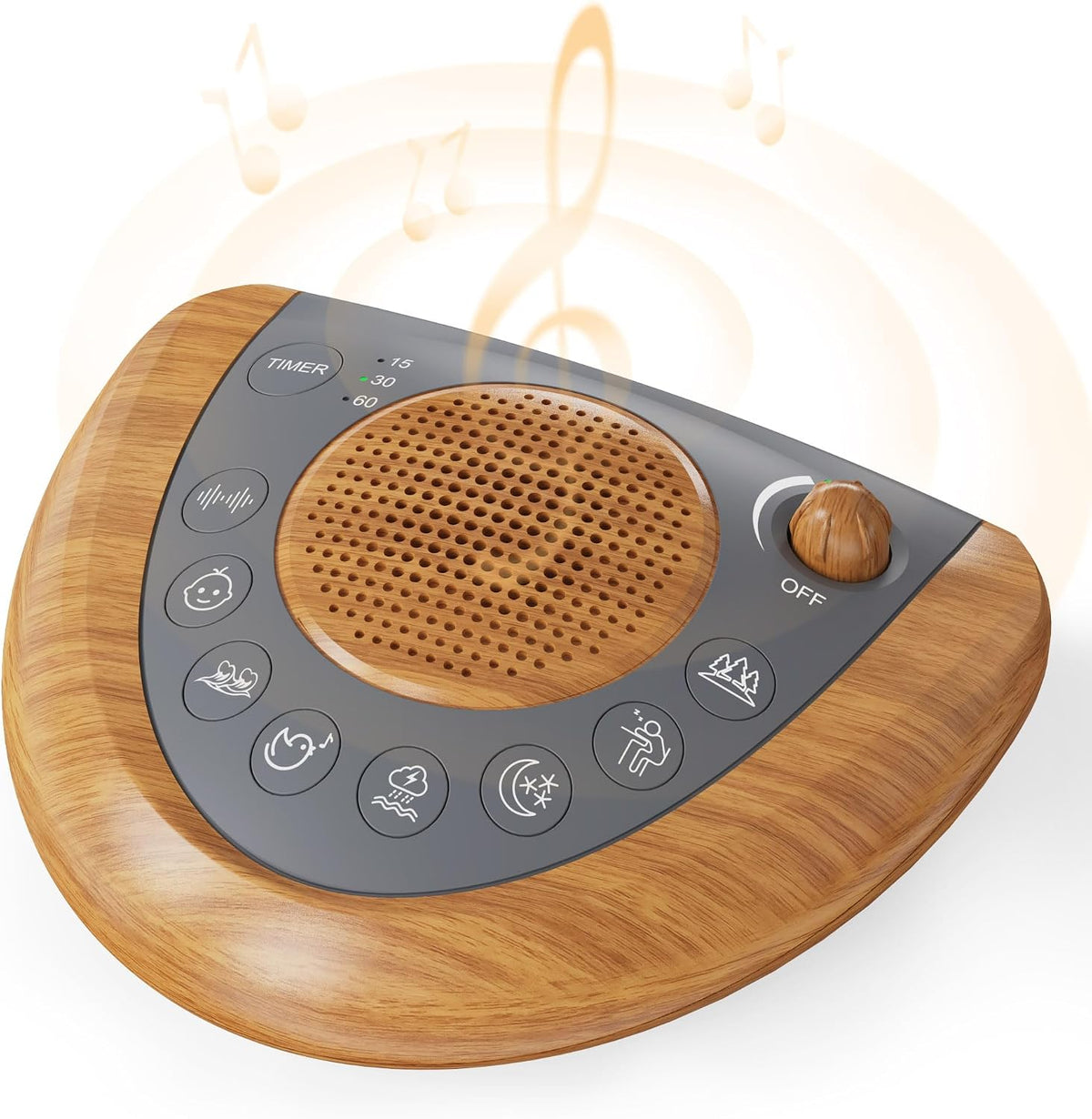 Mesqool Portable White Noise Machine with 24 Soothing Sounds for Sleep