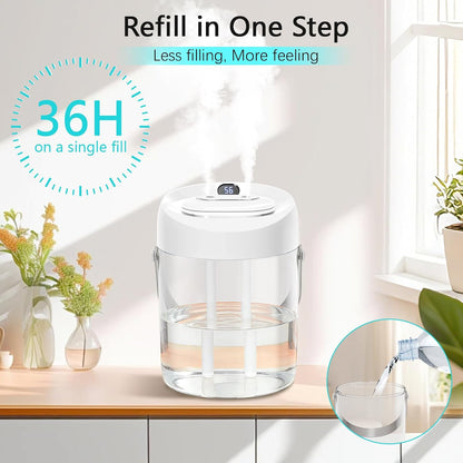 Humidifiers for Bedroom, 2.0L Cool Mist Humidifier for Plants & Home