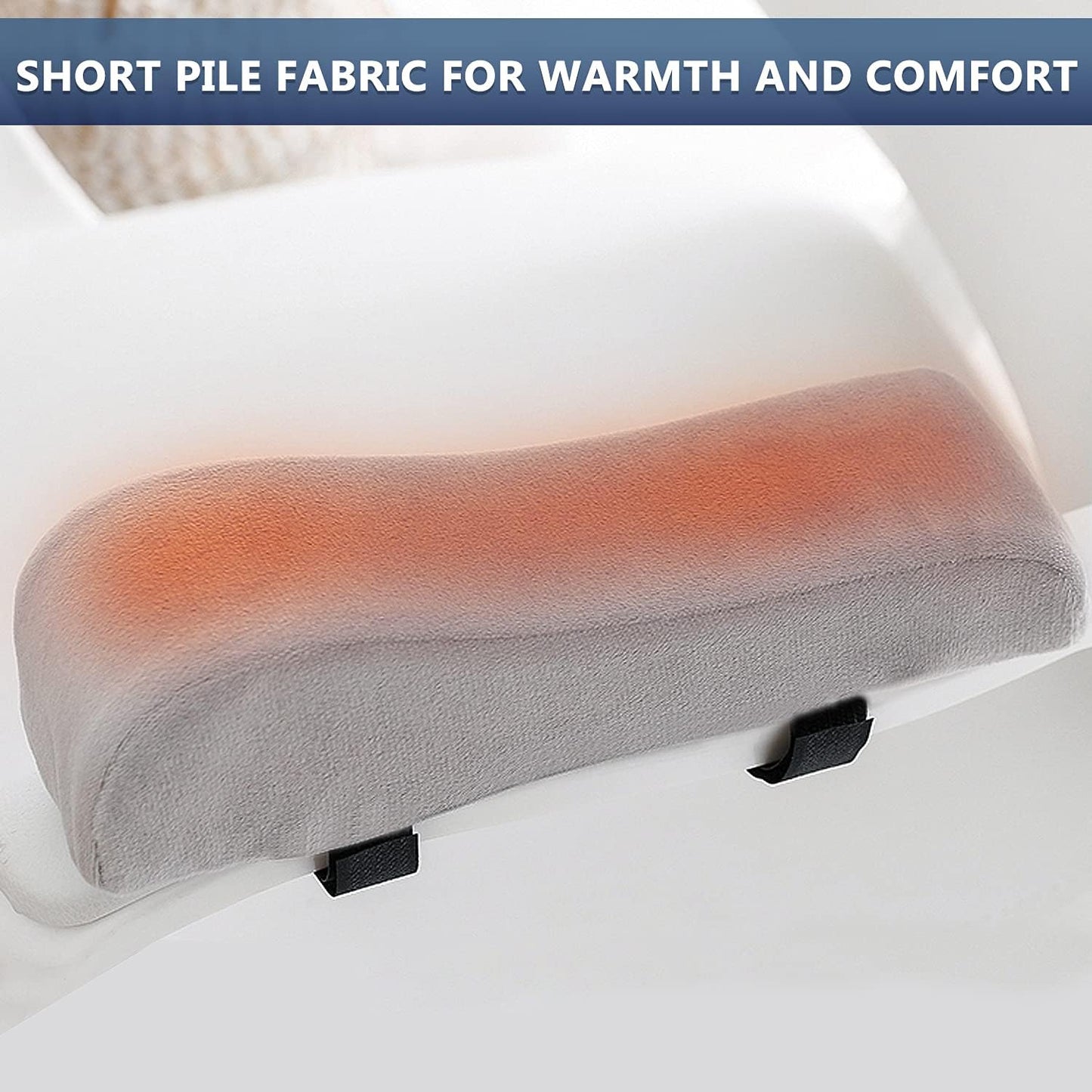 Chair Ergonomic armrest Cushions Elbow Pillow Pressure Relief Office Chair Gaming Chair armrest with Memory Foam armrest Pads 2-Piece Set of Chair （Gray）
