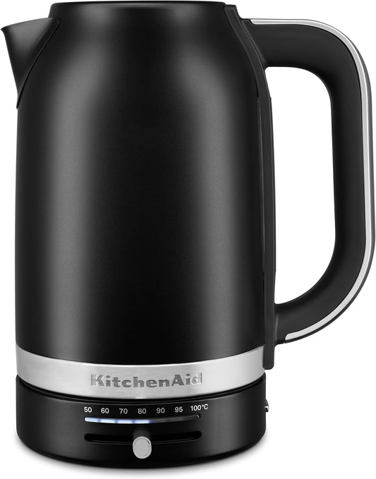 KitchenAid 1.7L Electric Kettle, Temp Control KEK1701, Juniper | Automatic Shut Off After Boiling, Variable Temperature Control, Removable and Washable LimeScale Filter