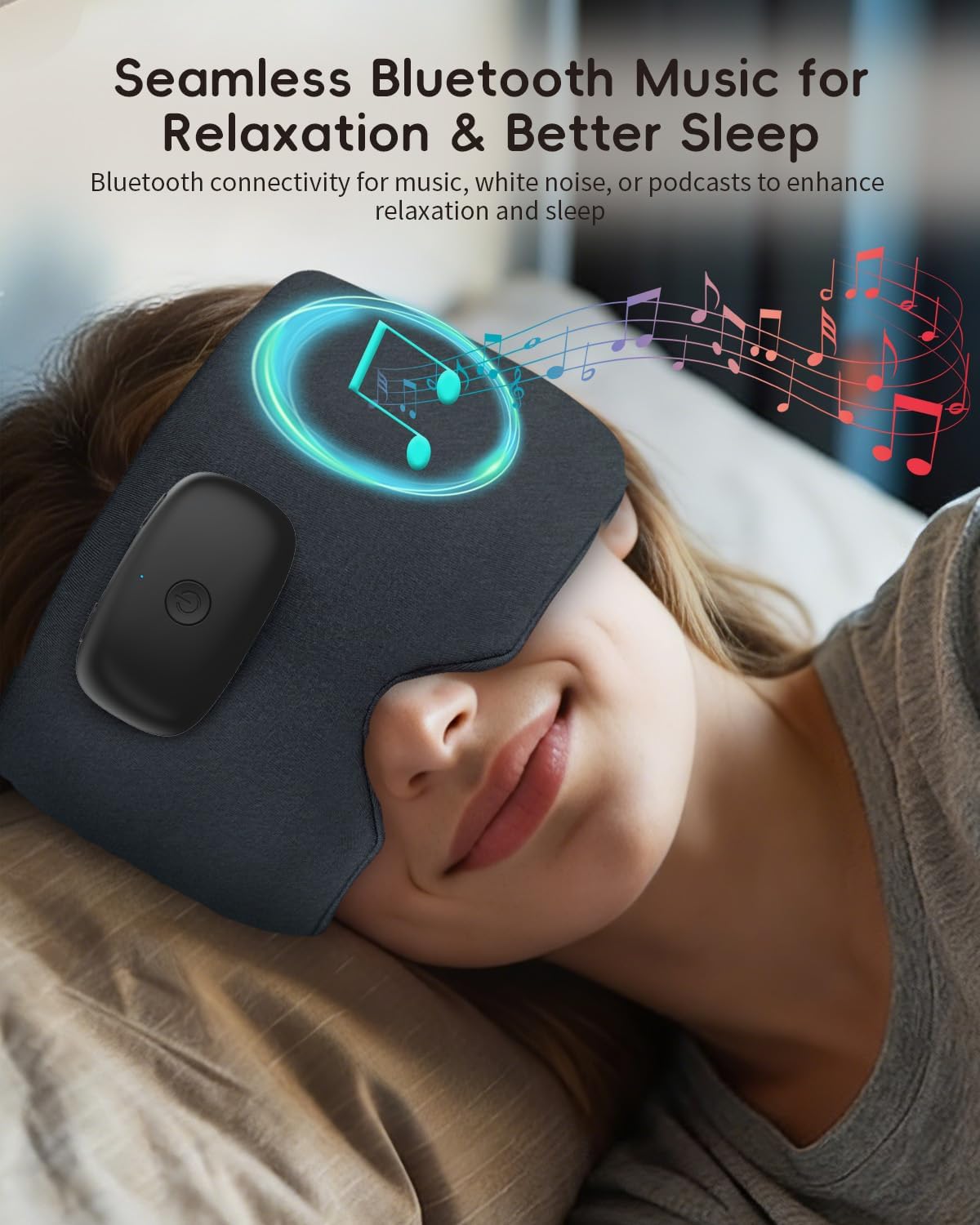 Heated Bluetooth Eye Mask for Sleep, Dry Eyes & Relaxation