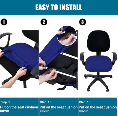 Smiry Office Computer Chair Armrest Covers, 2PCs Anti-dust Arm Rest Pad | Removable Washable Desk Chair Arm Pad Covers, Grey