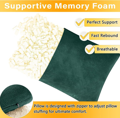 1 MIDDLE ONE 2 Pack Small Pillow, Memory Foam Mini Pillow 11 X 7 Inches for Travel, Sleeping, Nap and Neck, Knee, Lumbar Support, Tiny Cushion for Pet, Dogs (Grey)