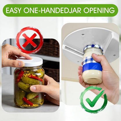 Under Cabinet Jar Opener for Seniors Arthritis Weak Hands | Effortless bottle can opening helper, space saving practical design, multi-functional daily household kitchen gadget tool