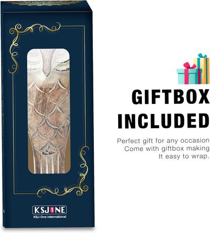 KSJONE Gift Packaged Unique Owl Spectacle Holder Wooden Eye glasses Stand Handmade Gift for Women and Men Home Office Gift for Teacher Him Her Mom Dad Desk Organizer for All Ages Unique Fathers Gift