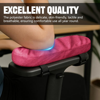 wuyaoyao 2PCS Car Seat Armrest Covers, Comfortable Auto Seat Elbow Support Cushion Pad, Soft Front Seat Chair Armrest Pads, Anti-Scratch Arm Rest Cover Protectors for Car Home Office (Purple)