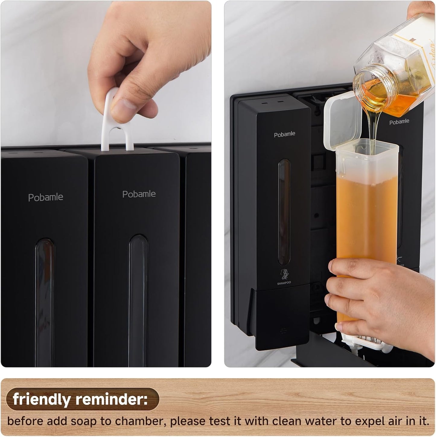 1984 Shower Soap Dispenser Bathroom Set Shampoo Conditioner Body Wash Dispenser Wall Mounted Shower Shampoo Dispenser 3 Chamber No Drill for Home Star Hotel 3 x 400ml Pink
