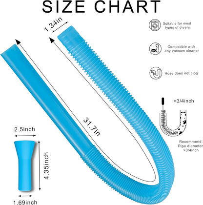 Universal Dryer Vent Cleaner Kit Vacuum Hose Attachment – Fit most Vaccum Cleaners, Efficient Lint Removal Tool for Dryer Maintenance