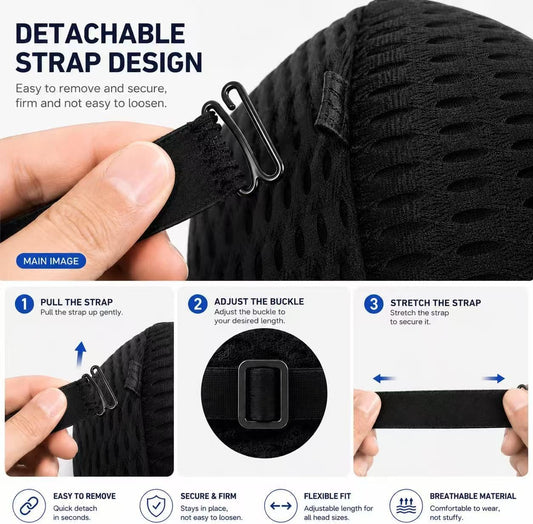 Ergonomic Lumbar Support Pillow, Memory Foam Back Cushion | Back Pillow for Low Back Pain Relief, Ergonomic Support with Detachable Fixation Band for Office Chair, Car Seat and Recliner