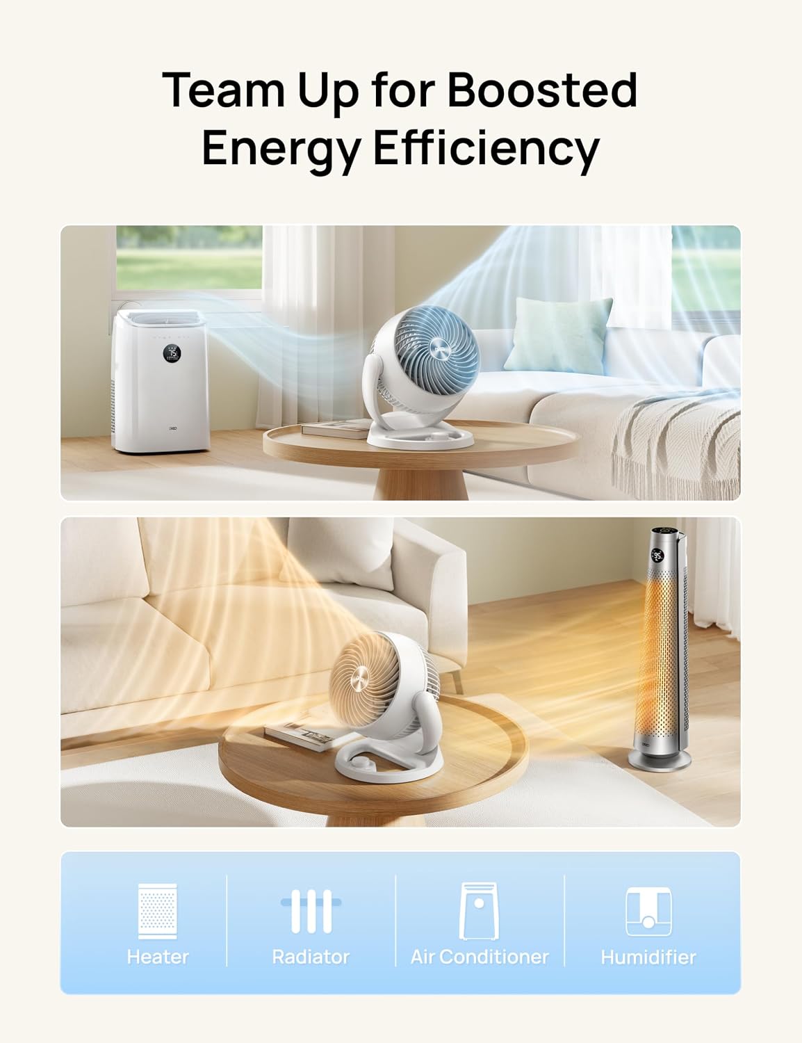 DREO Fan for Bedroom, 12 Inches, 70ft Powerful Airflow, 25db Quiet Table Air Circulator Fans for Whole Room, 120° Adjustable Tilt, 3 Speeds, Desktop Fan for Home, Office, Kitchen