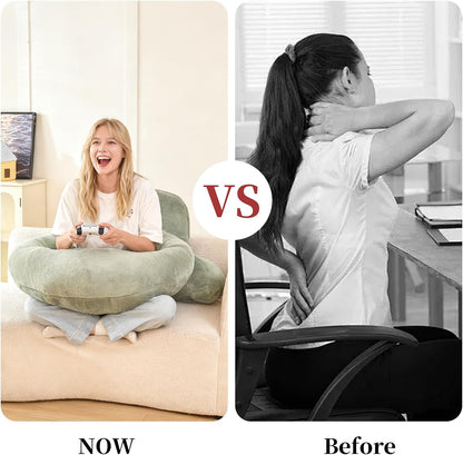 Reading Pillow with Arms for Sitting in Bed,Backrest,White Flannel,M | 17" Backrest Supports Back for College Students,Elbows & Forearms for Dorm Reading,Gaming,Watching TV