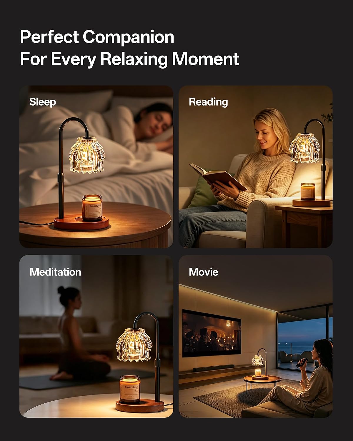 Homelist Candle Warmer Lamp with Timer Dimmer, Electric Wax Melter Warmer