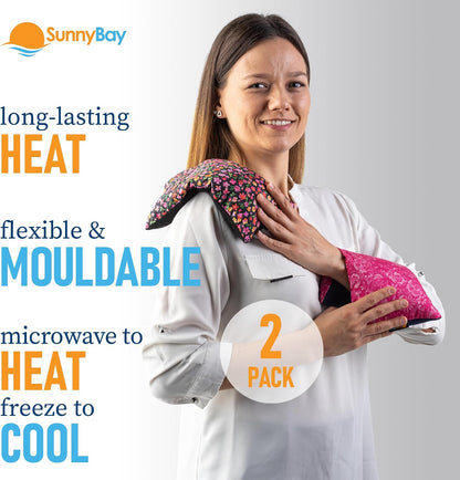 SunnyBay Heating Pad, Neck and Shoulder Wrap, 6x11 inch, Pink