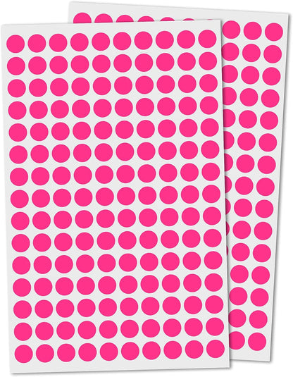 3000 Pieces, Small Colored Dot Round Stickers Labels - 10 Colors, 0.375"