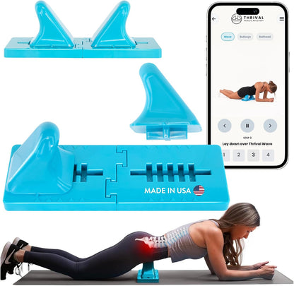 Arch Back Stretcher, Psoas Muscle Release Tool, Carbon Black | Fully Adjustable, Thrival App Compatible, Trigger Point Relief