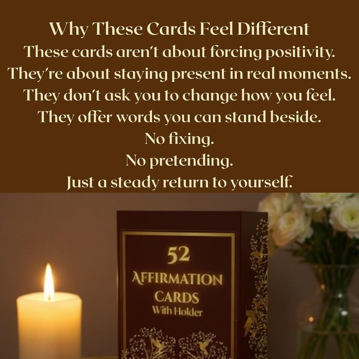 The Ritualist Method Card Deck, 52 Soft Touch Daily Affirmation Cards with an Engraved Wooden Stand in a Giftable Rigid Magnet Closure Box for Calm, Confidence, Mindfullness and Self Care